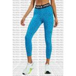 Nike Pro Tigh Fit Crop Length Leggings Toparlayıcı Kısa Puantiyeli Mavi Tayt - XS