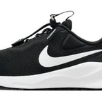 Nike Revolution 7 FlyEase kadın koşu ayakkabısı, kolay giyme ve çıkarma için, FN7999, Black White, 40.5 EU