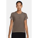 Nike Slim Phoenix Womens Brown Tshirt Kısa Kollu Kadın Tişört Kahverengi - XS