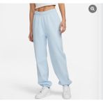 Nike Solo Swoosh Fleece Pant Kışlık Kalın Mavi Kadın Eşofman Altı CW5565-441 - XS