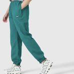 Nike Solo Swoosh Fleece Pant Pamuklu Bol Kesim Yüksek Bel Kadın Eşofman Altı Yeşil