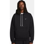 Nike Solo Swoosh Men's Loose Fit Fleece Pullover Hoodie Erkek Bol Kesim Kapüşonlu Sweatshirt Siyah