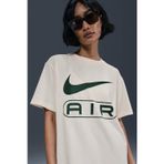 Nike Sportswear Air Loose Fit T-Shirt Kadın Bol Kesim Pamuklu Tişört Krem