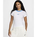 Nike Sportswear Chill Knit Slim Cropped Tee Kadın Beyaz Tişört - HF8819-100