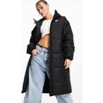Nike Sportswear Classic Puffer Kadın Parkası Uzun Kesim Siyah Renkli Kapüşonlu - XS