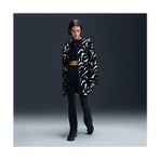 Nike Sportswear Cozy Long-Haired All-Over Swoosh Logo Lined Loose Full-Zip Kadın CEKET-FV8025-010 - XS - Siyah