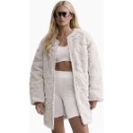 Nike Sportswear Cozy Terma Fit Women's Loose High Pile Jacket Kadın Bol Kesim Peluş Spor Ceket Krem - XS