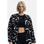 Nike Sportswear Cozy Terma Fit Women's Loose High Pile Jacket Kadın Bol Kesim Peluş Spor Ceket Siyah - XS