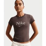 Nike Sportswear Cropped T-Shirt Kadın Kahverengi Tişört - IQ0680-237