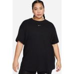 Nike Sportswear Essential Loose Fit Womens Tee Organik Kumaş Bol Kesim Kadın Tişört Siyah - XL