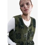 Nike Sportswear Fleece Sherpa Winterized Reversible Sythetic Fill Full-Zip Çift Traflı Kadın Peluş Sentetik Dolgu Yelek Yeşil
