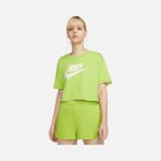 Nike Sportswear Futura Flover Graphic Crop Short-Sleeve Kadın Tişört - M - Yeşil