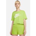 Nike Sportswear Futura Flover Graphic Crop Short Sleeve Kadın Tişört Yeşil