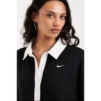 Nike Sportswear Oversize Street Ss Womens Polo Top Polo Yaka Bol Kesim Kadın Tişört Siyah