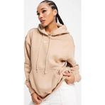 Nike Sportswear Phoenix Fleece Oversize Pullover Hoodie Kadın Kapüşonlu Bol Kesim Sweatshirt Bej