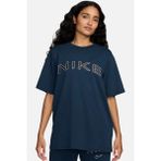 Nike Sportswear Phoenix Graphic Loose Short Sleeve Kadın Bol Kesim Pamuklu Tişört Lacivert - XS