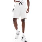Nike Sportswear Tech Fleece Shorts Günlük Pamuklu Spor Şort Beyaz Melanj - Beyaz - Açık Gri
