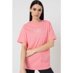 Nike Sportswear Tee Bol Kesim Pembe Pamuklu Kadın Spor Tişört