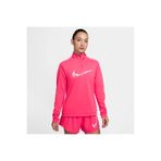 Nike Swoosh Dri-Fıt 1/4-Zip Running Mid Layer Pembe Kadın Çeyrek Fermuar Antreman Üstü