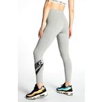 Nike Swoosh Tight Fit 7/8 Yüksek Belli Kadın Gri Tayt