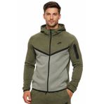 Nike Tech Fleece Full Zip Windrunner Hoodie Kapüşonlu Unisex Sweatshirt Haki Yeşil