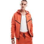 Nike Tech Fleece Full Zip Windrunner Hoodie Kapüşonlu Unisex Sweatshirt Turuncu
