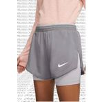 Nike Tempo Lux 2 in 1 Run Training Shorts ikisi bir arada Taytlı Şort 4 cepli Gri