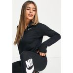 Nike Terma Fit Element 1/2 Zip Running Yarım Fermuarlı Yan Cepli Kadın Koşu Sweatshirt Siyah