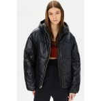 Nike Terma Fit Synthetic Fill Loose Fit Classic Puffer Shine Kadın Bol Kesim Şişme Mont Siyah - - Olivine - 001