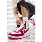 Nike Terminatör High Sneaker White Red Lethar Hakiki Deri Erkek Günlük Spor Ayakkabı Beyaz Kırmızı