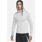 Nike Therma Fit Adv Run Division Pnncle Mid Hoodie Kapüşonlu Reflektörlü Erkek Koşu Sweatshirt Gri