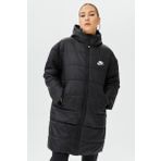 Nike Therma Fit Repel Synthetic Fill Parka Kadın Uzun Midi Kapüşonlu Mont Siyah