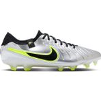 Nike Tiempo Legend 10 Elite FG Pro Soccer Shoes Çim Saha Kramponu Gri Yeşil