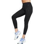 Nike Trainng Go Dri Fit İnfinaLock High Rise 7/8 Leggings 6 Cepli Toparlayıcı Yüksek Belli Reflektörlü Antrenman Taytı Siyah