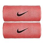 Nike Üniseks – Yetişkin Swoosh Doublewide Ter Bantları, Pembe Gazlı/Yağ Grisi, Tek Beden