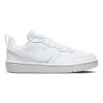 Nike Unisex Spor Ayakkabı BQ5448--100 Court Borough Low 2 Hakiki Deri Malzeme ile Rahat Kullanım - 00 - Siyah