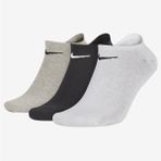Nike Value No Show Ulightweight Unisex Sock 3 Lü Soket Çorap Siyah Beyaz Bej - Siyah - Beyaz - Bej - 46