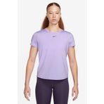 Nike W NK One Classic DF SS TO Kısa Kollu Mor Kadın T-shirt