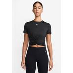 Nike W NK ONE CLSC DF TWST SS Kısa Kollu Siyah Kadın T-shirt