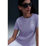 Nike W NSW Club SS TEE CC Kısa Kollu Mor Kadın T-shirt