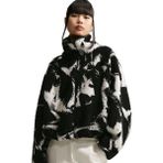 Nike W Nsw Street Aop Sherpa Kapüşonlu Kadın Ceket - Desenli - M - Siyah