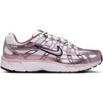 Nike W P-6000 Retro Stil Kadın Spor Ayakkabı Metalik Gümüş Detaylı Günlük Lifestyle Kalın Taban Sneaker - Açık Pembe