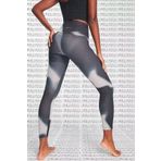 Nike Yoga 7/8 High Rise Leggings Yüksek Belli Dijital Baskı Toparlayıcı Tayt Siyah Batik