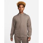 Nike Yoga Dri-Fıt Tam Boy Fermuarlı Fleece Erkek Kapüşonlu Ceket DQ4876-004 - Kahverengi