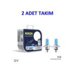 NIKEN 2 ADET TAKIM FAR AMPULÜ 12V H4 60/55W BEYAZ IŞIK AMPUL P43t 5000K