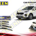 Niken Kia Sportage 2016 Rüzgarliği 4 Kromlu Cam