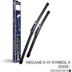 Niken Megane Ii-Iv Cymbol Ii 2008-Araca Özel Silecek 11 - Siyah