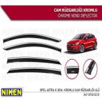 Niken Opel Astra K 2016 - Kromlu Cam Rüzgarlığı 4'lü