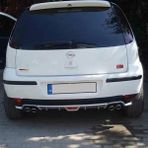 Niken Opel Corsa C Uyumlu Arka Tampon Altı Difüzör Siyah Tüm Modeller