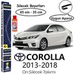 Niken Toyota Corolla Ön Silecek Takımı 65 cm - 35 cm (2013-2018) Uyumlu Hediye Autokit Konsantre Cam Suyu